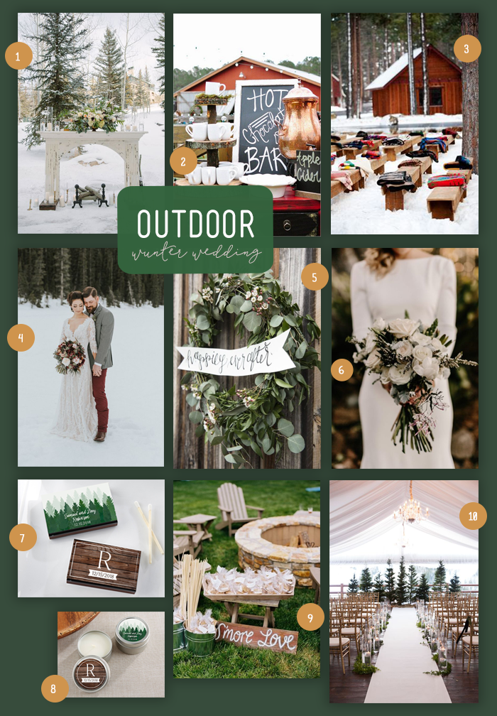 Outdoor Winter Wedding | 10 Ideas for a Outdoor Winter Wedding | Kate Aspen