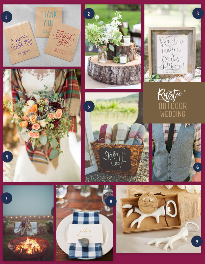 Rustic Outdoor Wedding | 9 Ideas for a Rustic Outdoor Wedding | My Wedding Favors