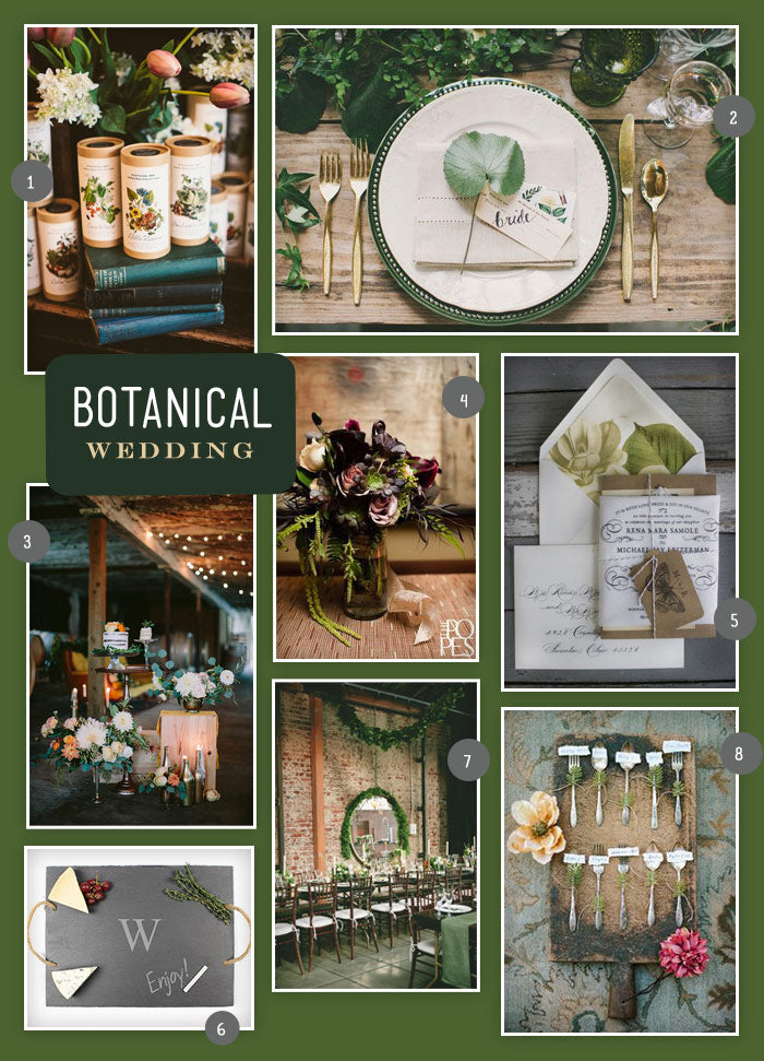 Vintage Botanical Wedding | @MyWeddingFavors | MyWeddingFavors.com