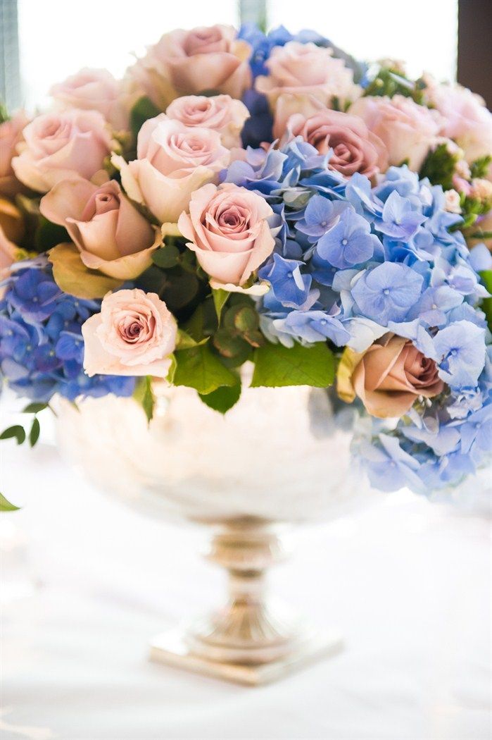 Roses and Hydrangea | Rose Quartz and Serenity Weddings Flowers | Sarah Haywood | Fabulous Flowers