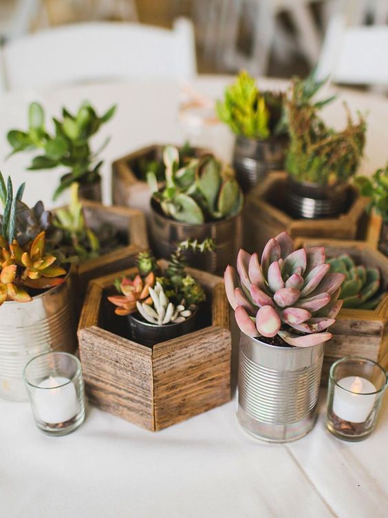 Greenery Wedding Inspiration: Succulents