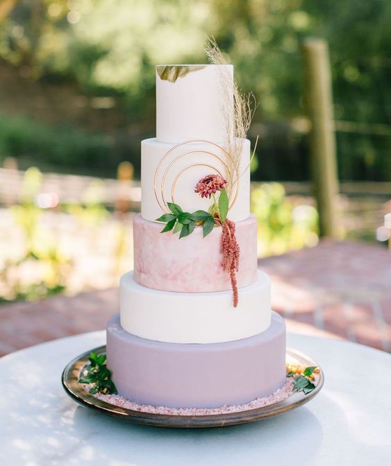 Mauve Wedding Cake