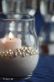 Pearl Wedding Decor: Pearl Candle Holders