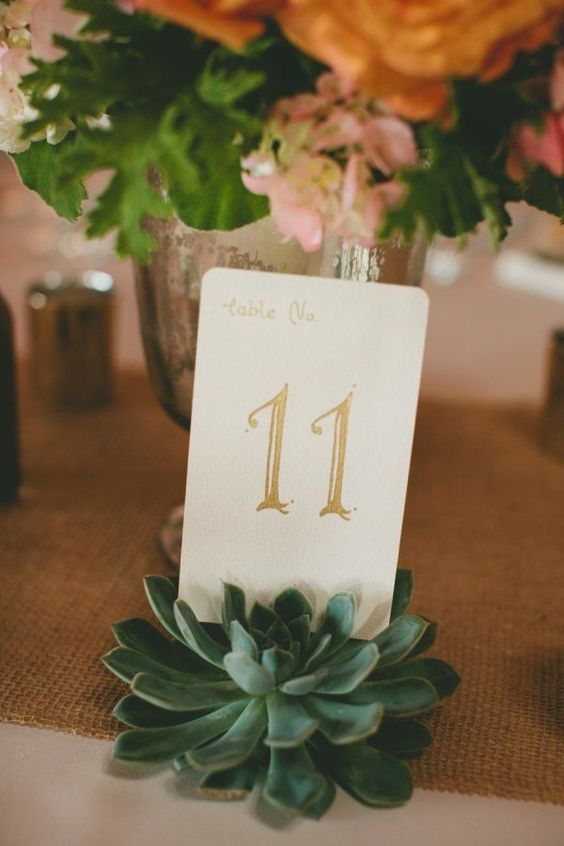 Greenery Wedding Inspiration: Table Numbers