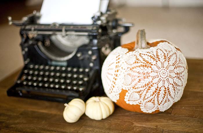 Doily Pumpkin | Planning The Perfect Pumpkin Themed Shower | My Wedding Favors