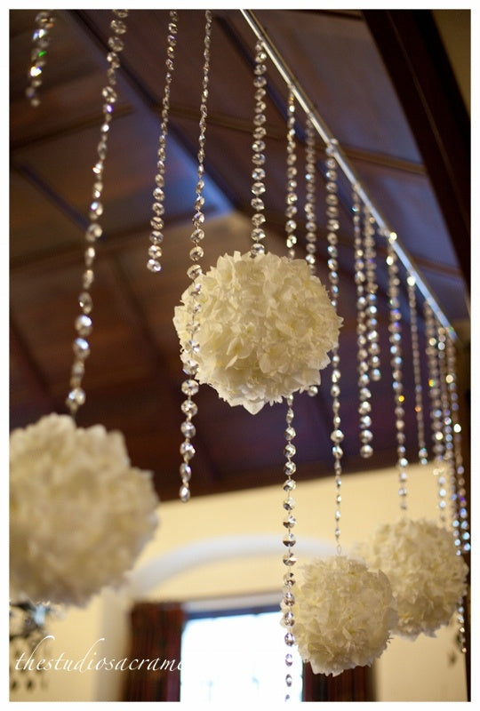 Wedding Reception Decorations: Hanging Crystals – My Wedding