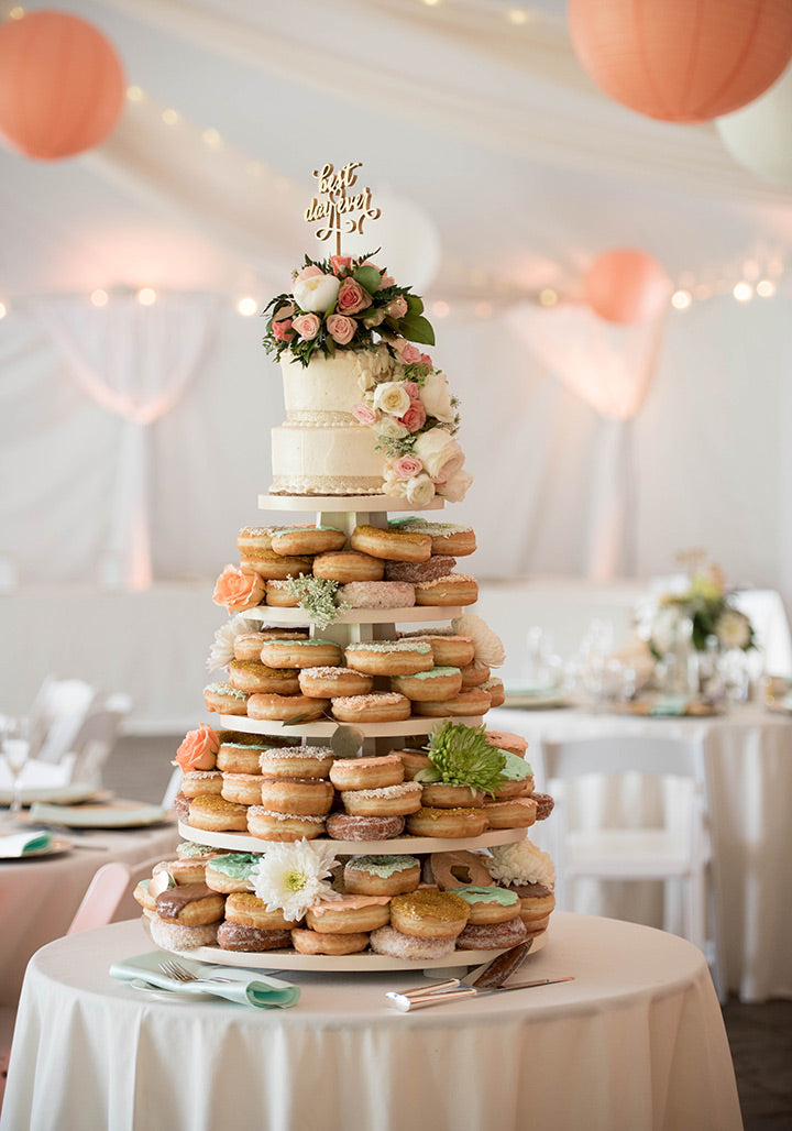 Cake and Doughnuts | Incorporating Donuts Into Your Wedding | My Wedding Favors