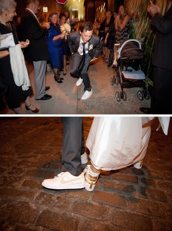 Nike Wedding Sneakers on Bride and Groom | Jenny Kim Photography