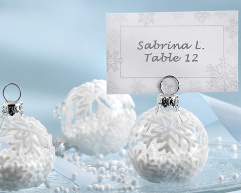 Snowflake Ornament Place Card Holder