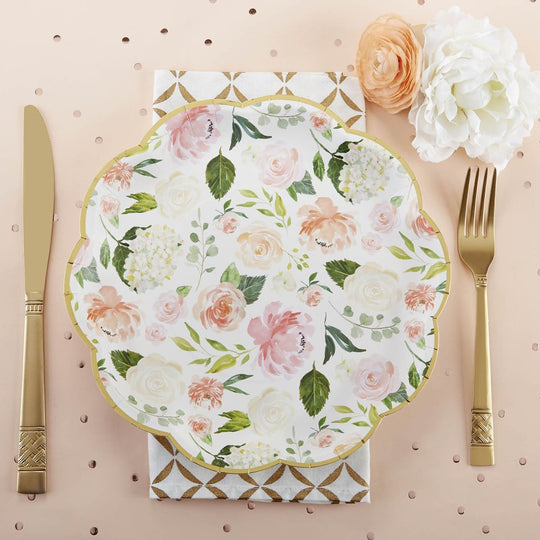 Pink Woodland Baby 7 in. Premium Paper Plates (Set of 16)