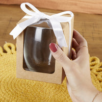 Kraft 15 oz. Glassware Gift Box with Ribbon (Set of 20) | My Wedding ...