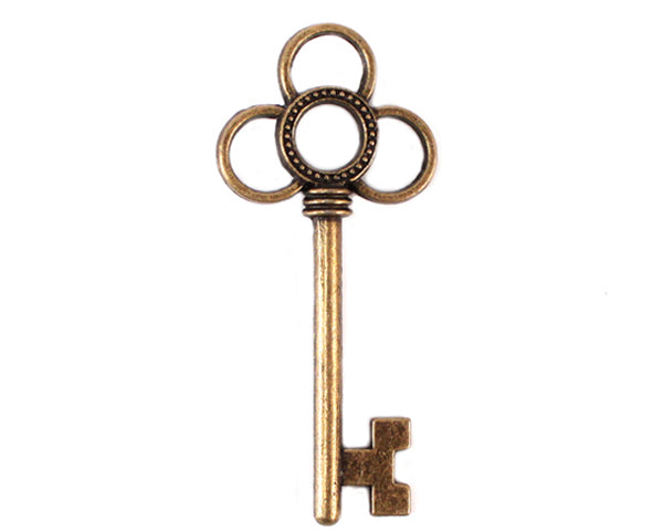 Antique Intertwined Rings Key Charm (Set of 12)