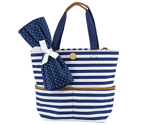 navy blue canvas tote bag