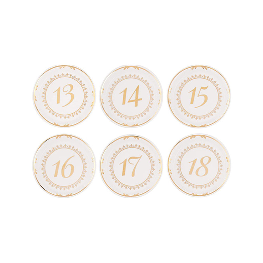 Tea Time Vintage Plate Table Numbers 13 18 My Wedding Favors