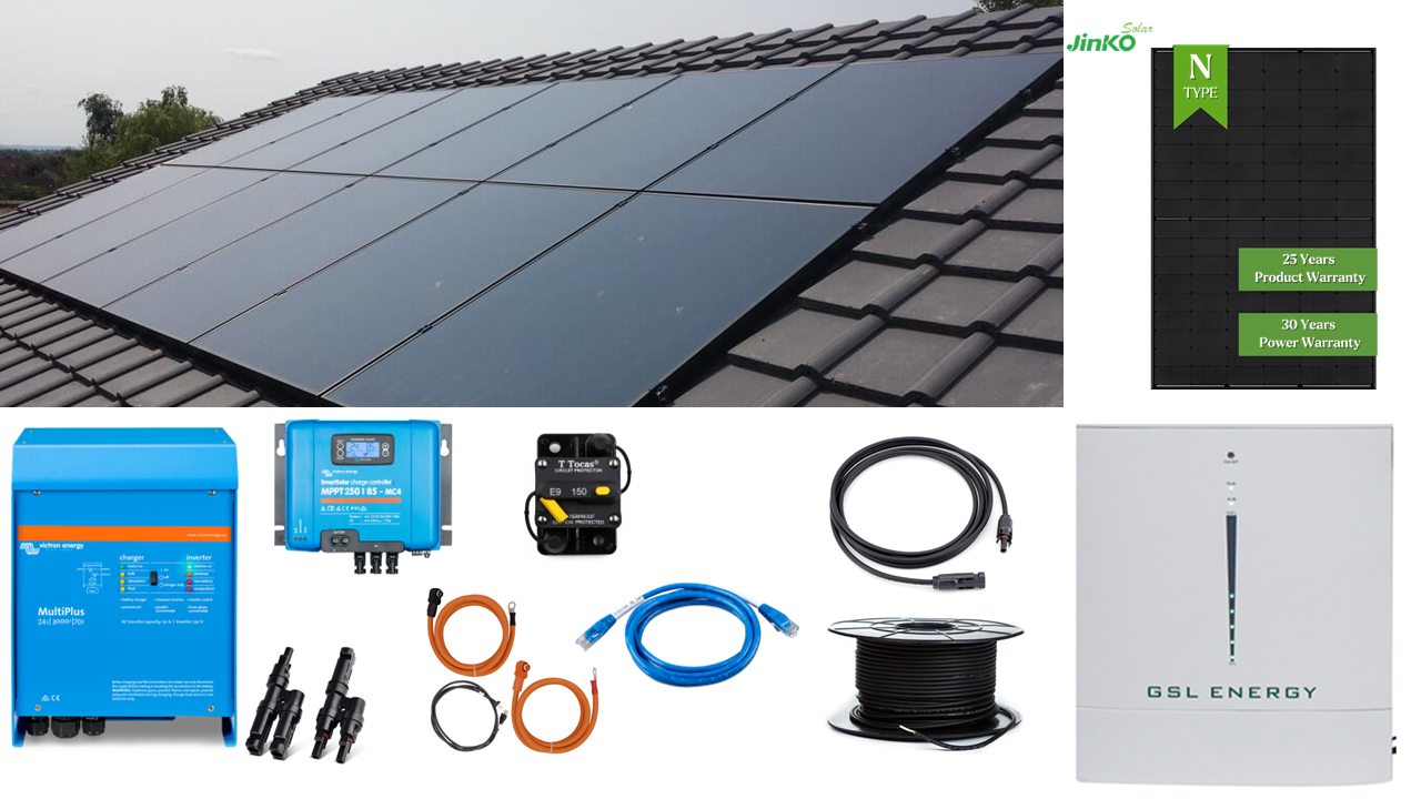 Kit solaire autonome 850Wc-4800Wh-500VA Multiplus - APB Energy