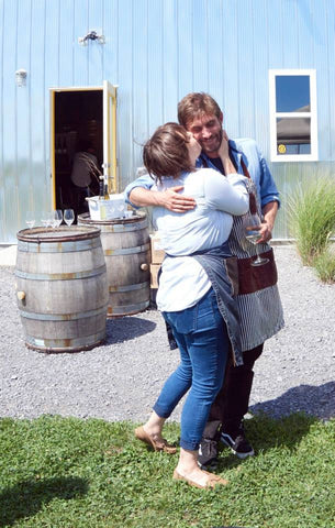 Couple Attending Fall Lunch and Wine Tasting at Trail Estate Winery