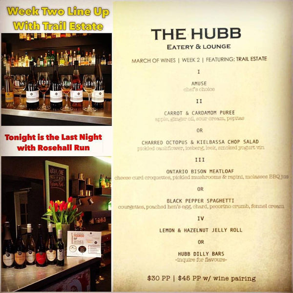 The Hubb Eatery & Lounge Menu - Trail Estate Winery