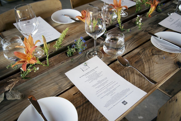 Tables Set for Dinner and Wine at Trail Estate Winery