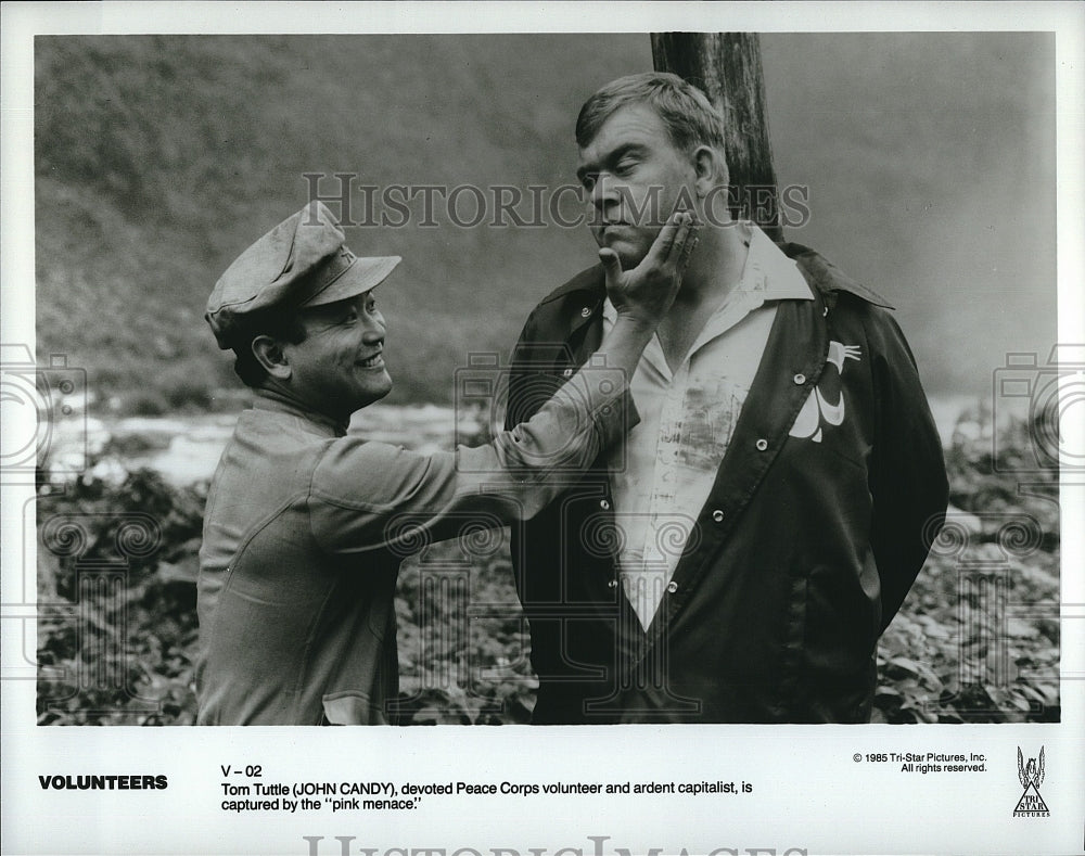 1985 Press Photo Actor, Comedian John Candy In Volunteers