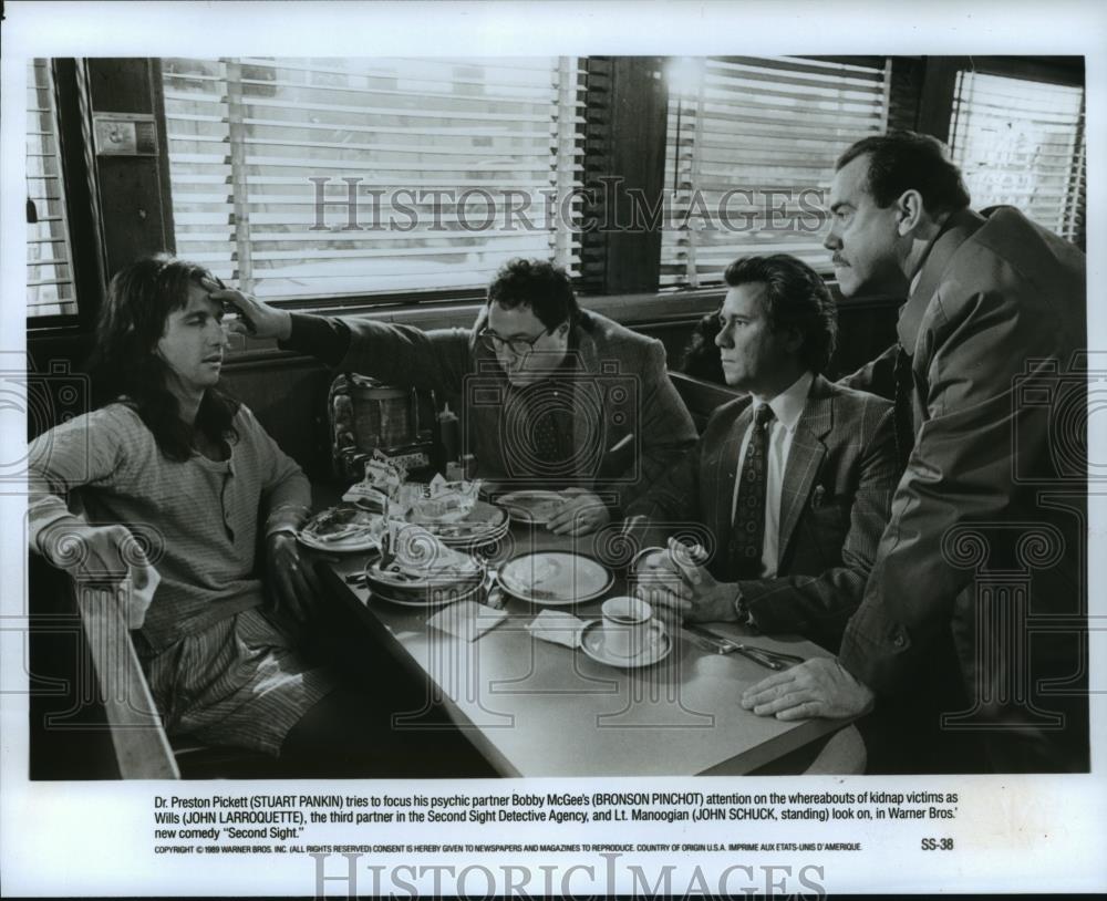 1989 Press Photo Stuart Pankin, Bronson Pinchot & John Shuck in Second ...