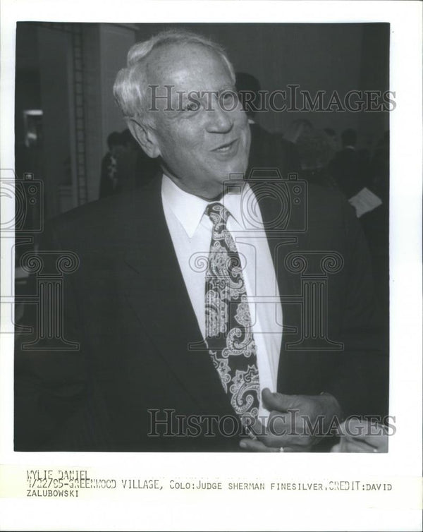 Sherman Finesilver US federal judge, 1995 vintage press photo print ...