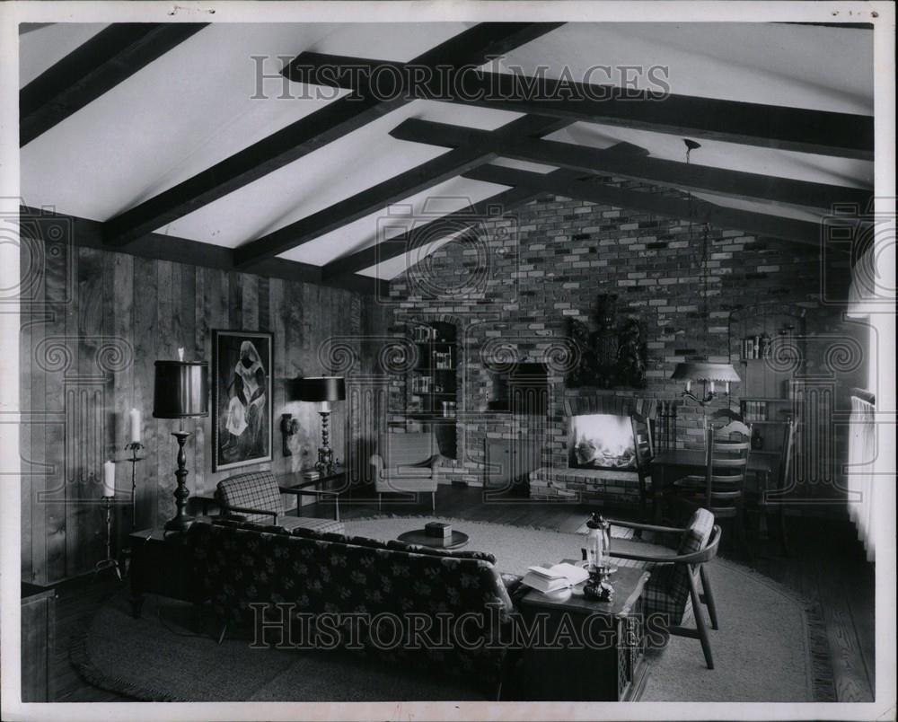 Birmingham Living Room Spanish Style 1965 Vintage Press Photo Print Historic Images