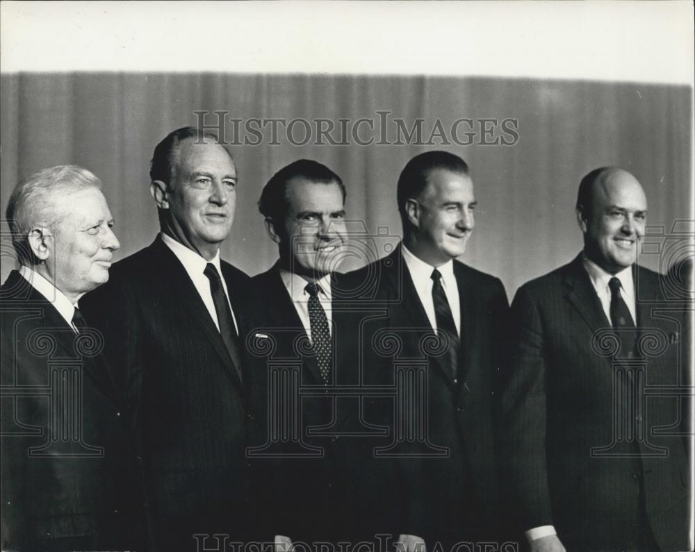 1968 Press Photo President Nixon With Cabinet Members Kennedy