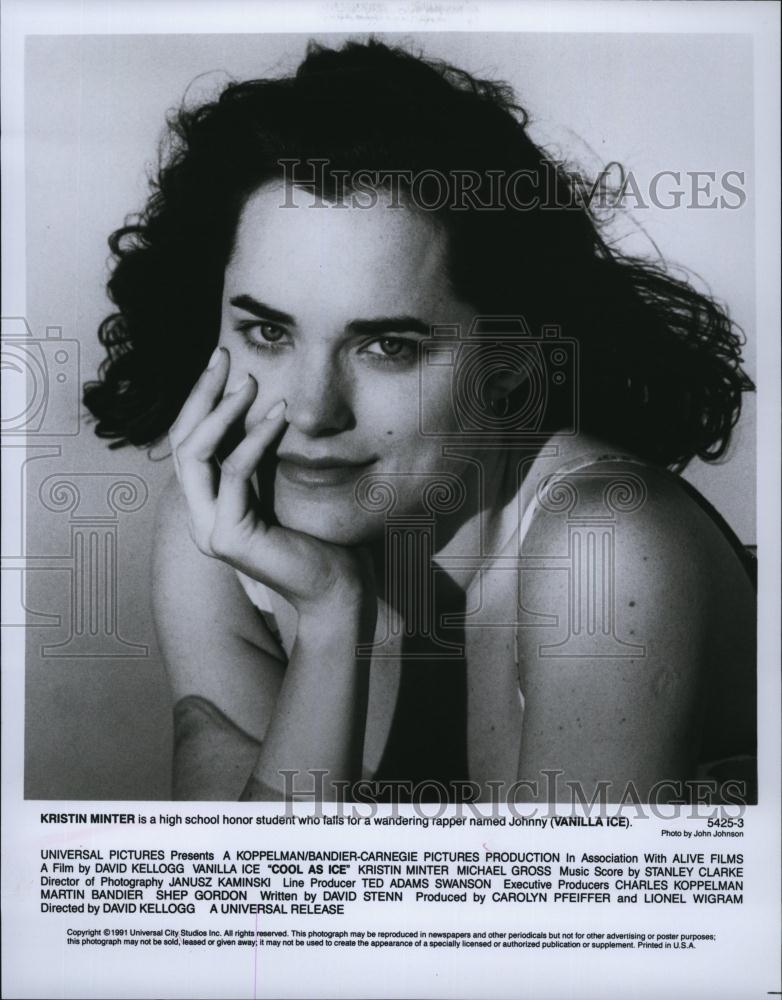 1991 Press Photo Actress Kristin Minter In Cool As Ice Rsl82947 Historic Images