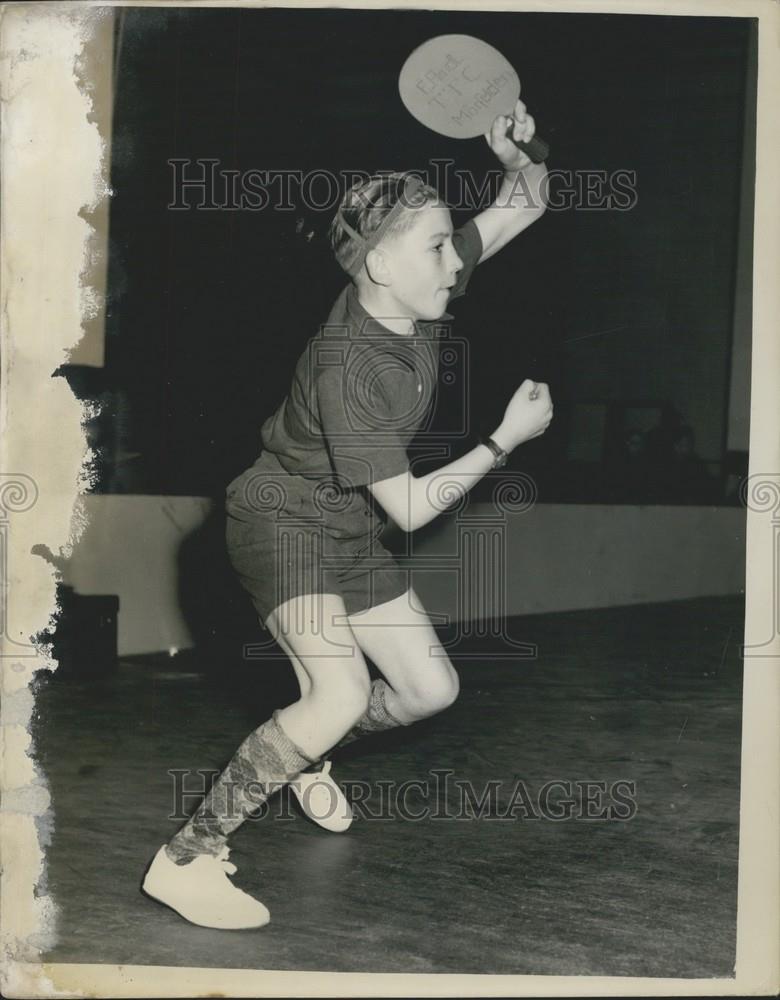 1953 Press Photo Erich Arndt Table Tennis Championship Wembley