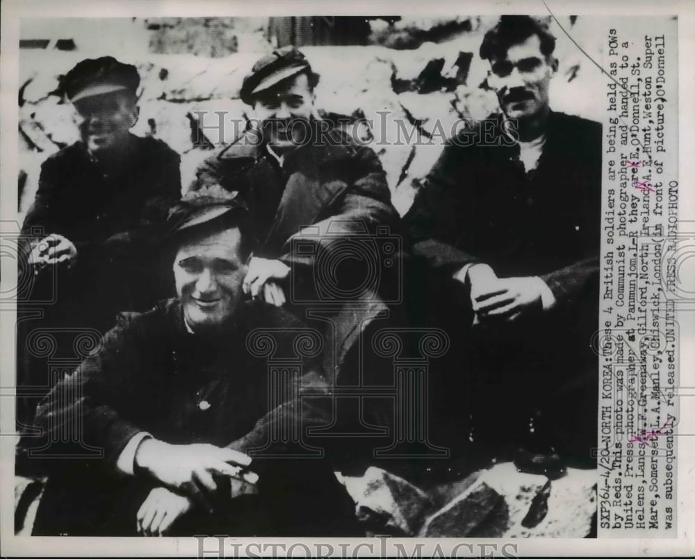 4 British Soldiers Are Being Held As POWs By Reds 1953 Vintage Press ...