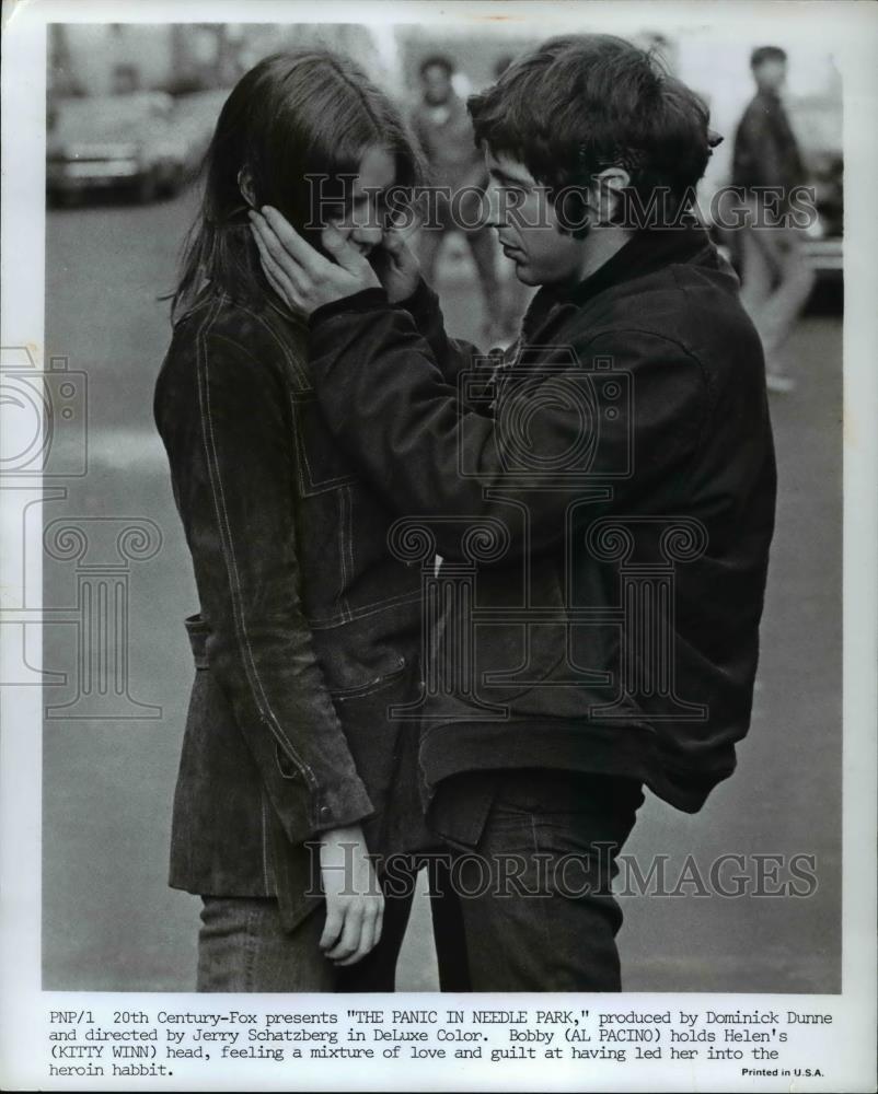 1971 Press Photo Kitty Winn and Al Pacino star in Panic in Needle Park - Historic Images