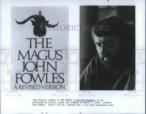 1978 Press Photo John Fowles Author of The Magus - cvp13122 - Historic Images