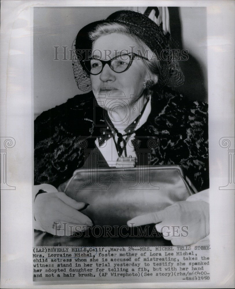 1950 Press Photo Lorraine Lora Lee Michael Trial Court - Historic Images