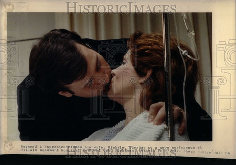 1988 Press Photo raymond l'esperance michele kiss wife - Historic Images