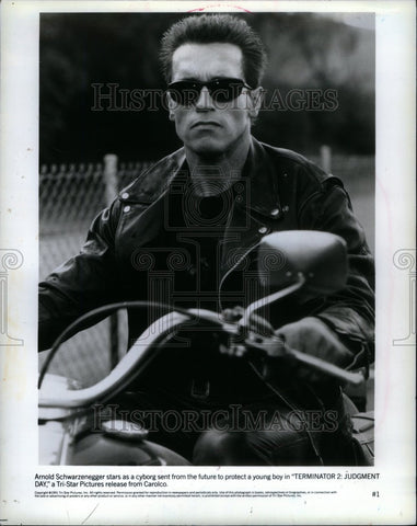 1991 Press Photo Arnold Schwarzenegger actor - Historic Images