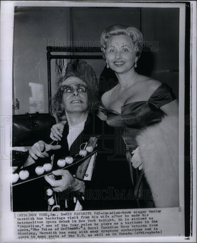 1962 Press Photo Mrs & Morley Meredith Coppelius opera - Historic Images