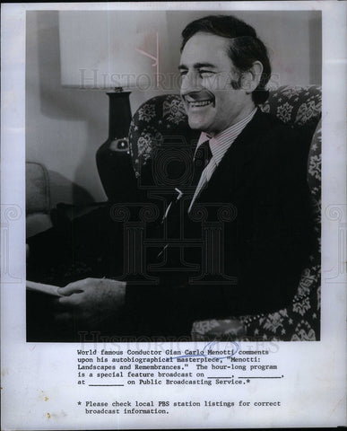 1979 Press Photo Gian Carlo Menotti Italian-American