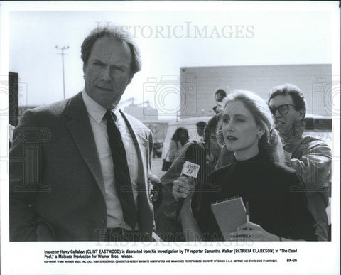 1988 Press Photo The Dead Pool Film Clint Eastwood Patricia Clarkson News Scene - Historic Images