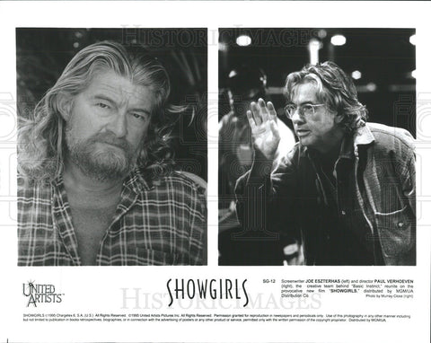 1995 Press Photo Joe Eszterhas Screenwriter Paul Verhoeven Director Showgirls - Historic Images