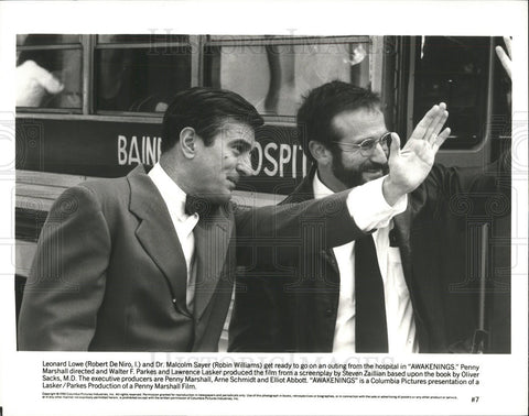 1990 Press Photo Robin Williams & Robert DeNiro Star In Awakenings - Historic Images