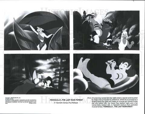 1992 Press Photo Animation "Ferngully The Last Rain Forest" - Historic Images
