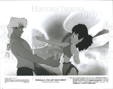 1991 Press Photo Jonathan Ward, Samantha Mathis "Ferngully The Last Rainforest" - Historic Images