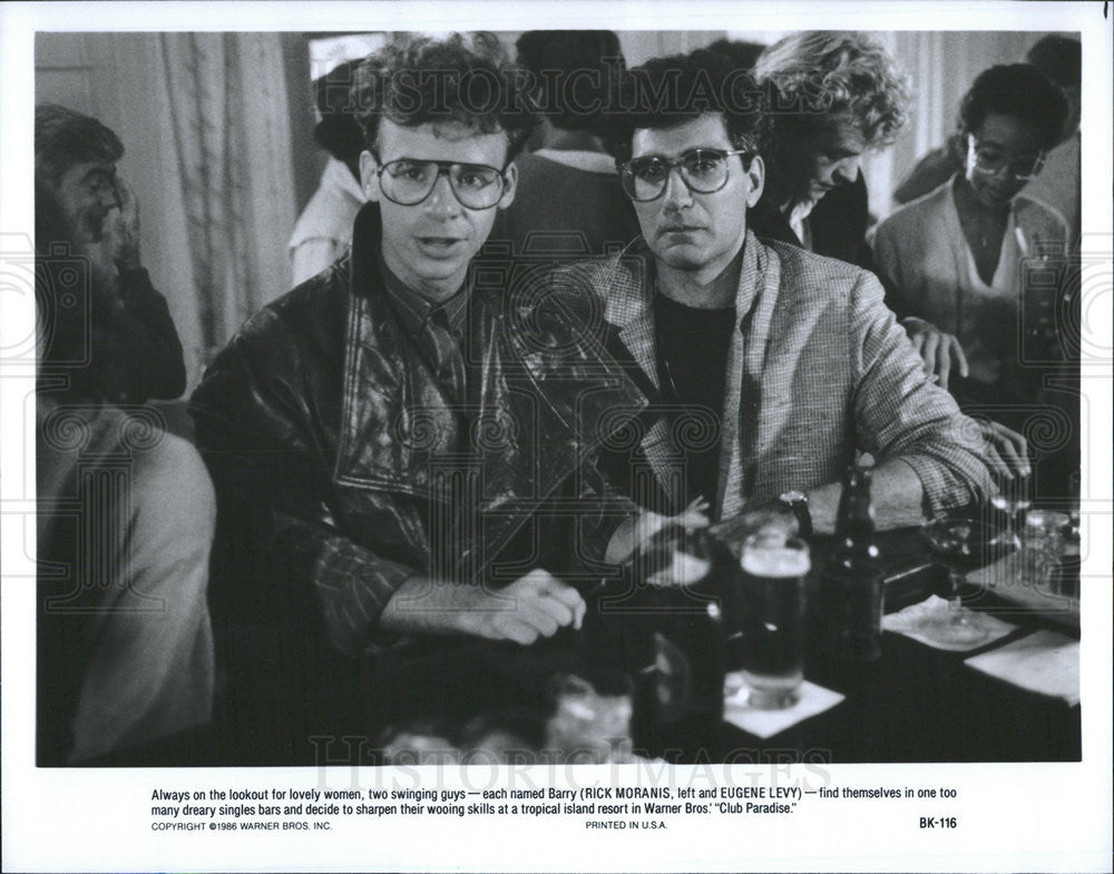 Rick Moranis Actor Eugene Levy Comedy Film Club Paradise Movie 1986 vintage  promo photo print - Historic Images