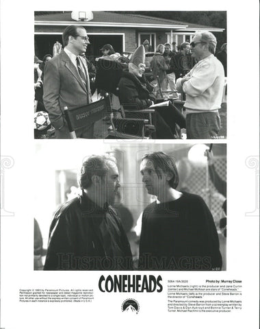 1993 Press Photo Producer Lorne Michaels, Jane Curtin  "ConeHeads" - Historic Images