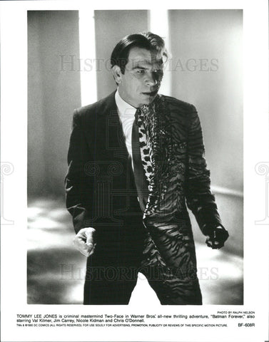 1995 Press Photo Batman Forever Film Tommy Lee Jones As Two-Face Scene - Historic Images