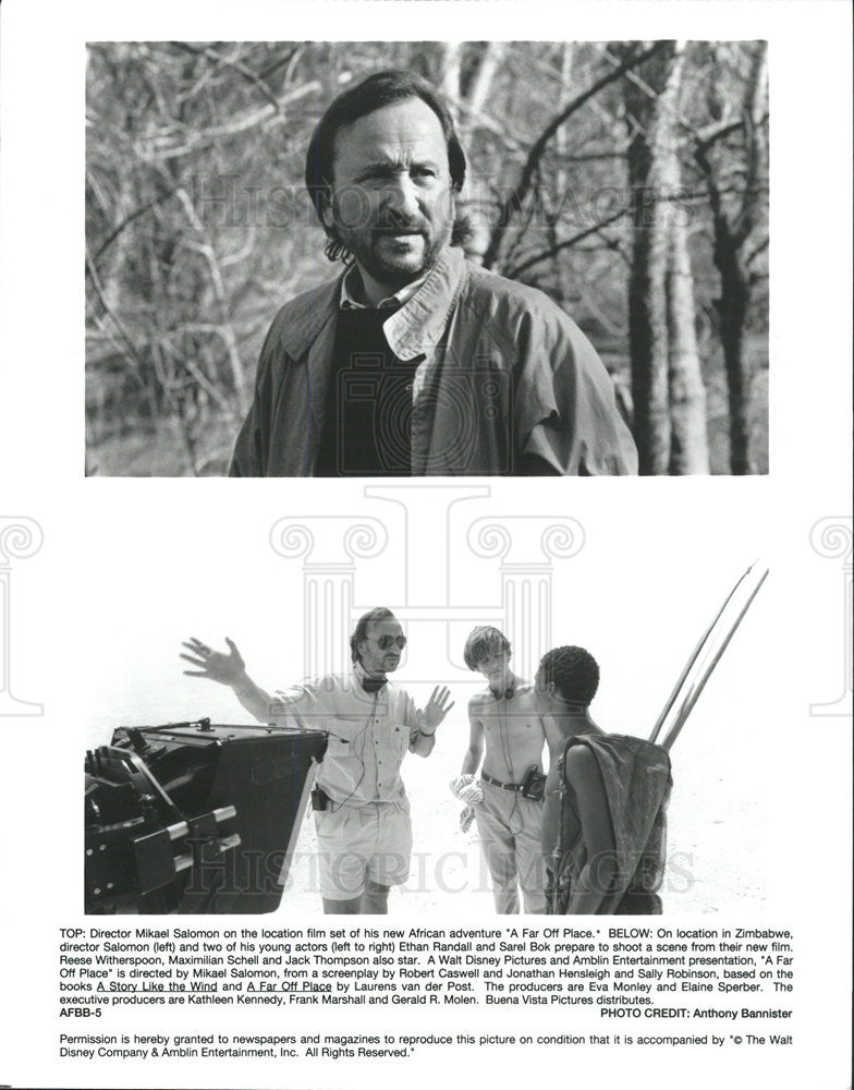 Film A Far Off Place Director Mikael Salomon Ethan Randall 1993 vintage promo photo print - Historic