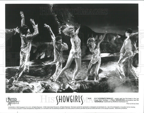 1995 Press Photo Elizabeth Berkley Actress Goddess Scene Drama Film Showgirls - Historic Images