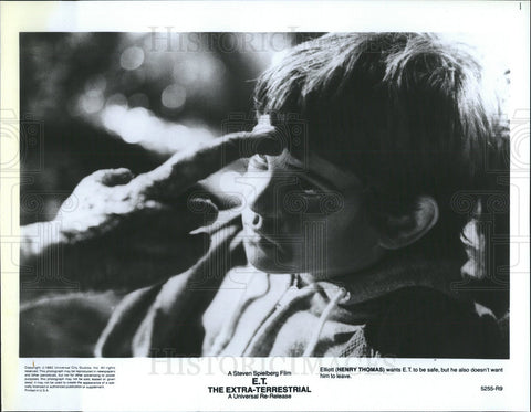 1982 Press Photo Henry Thomas in "E.T. The Extra-Terrestrial" - Historic Images