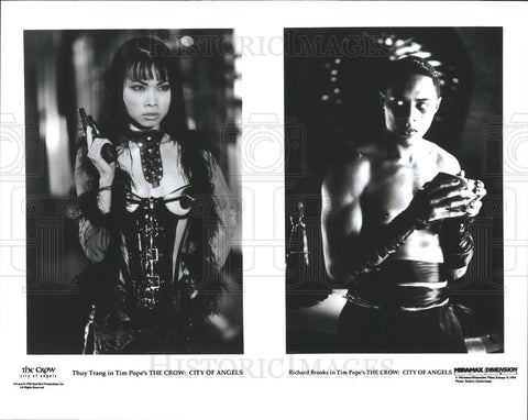 1996 Press Photo Actor and Actress Thuy Trang, Richard Brooks in The Crow - Historic Images