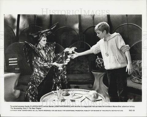 1991 Press Photo Clarissa Burt & Jonathan Brandis in "The Neverending Story II" - Historic Images